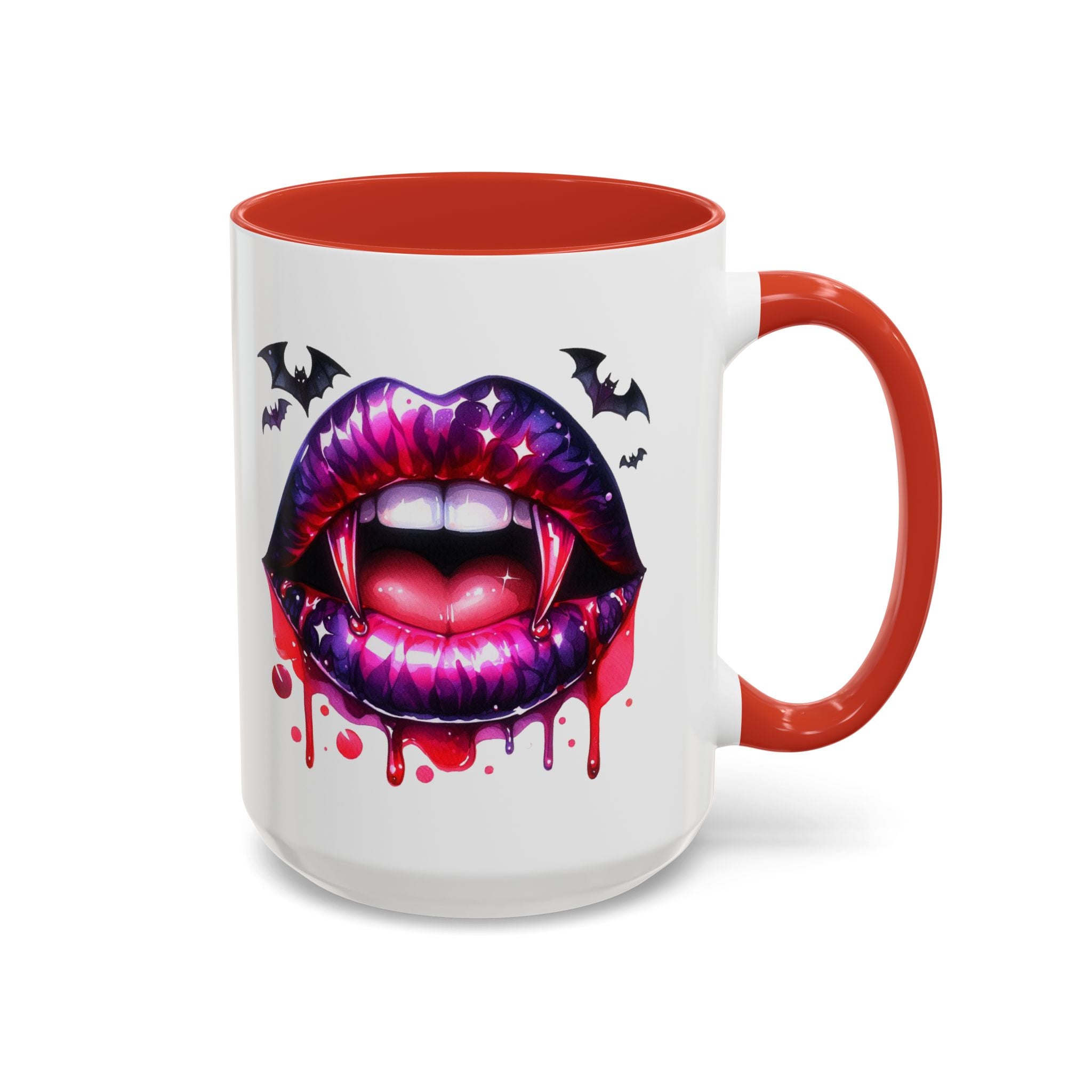 Gothic Vampire Coffee Mug, Halloween Mug, Dark Aesthetic, bats, Spooky Home Decor, Unique Coffee Cup