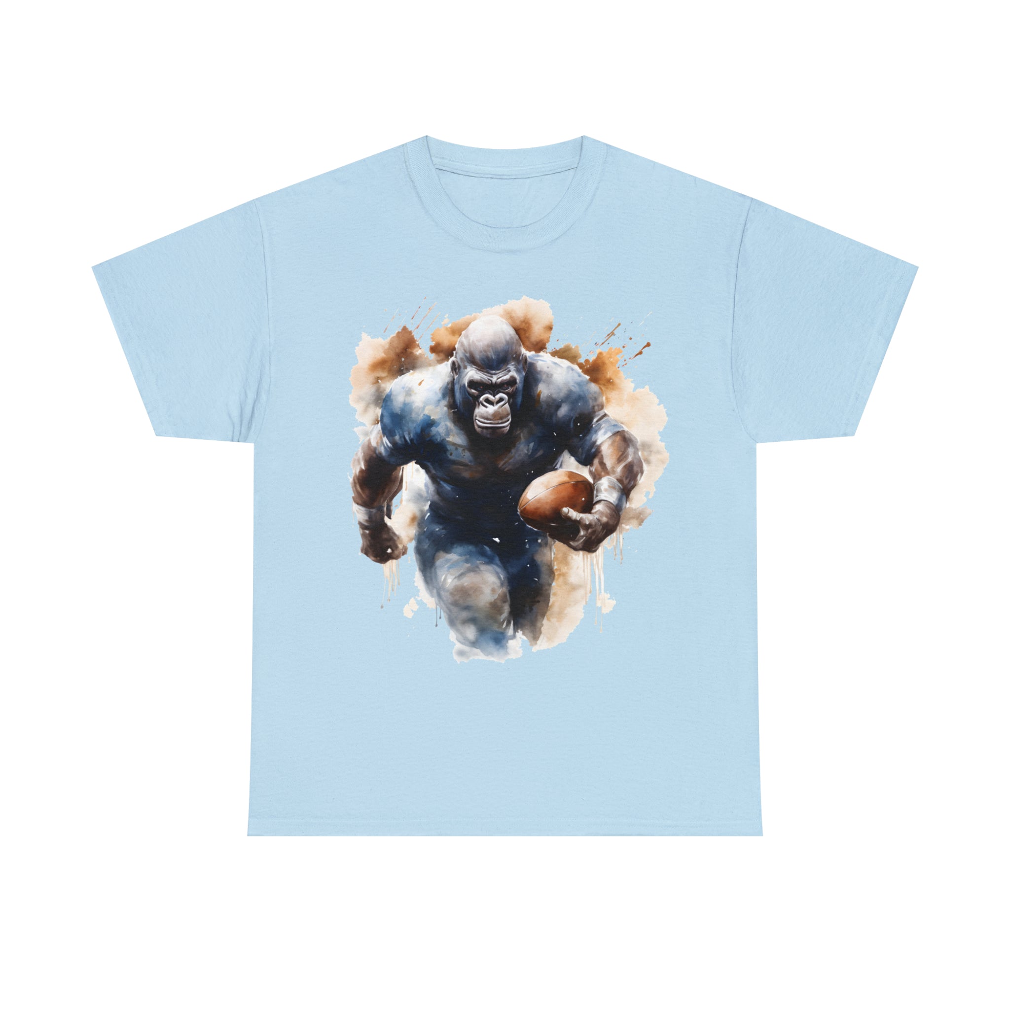 funny Football gorilla t shirt gift Unisex Heavy Cotton Tee