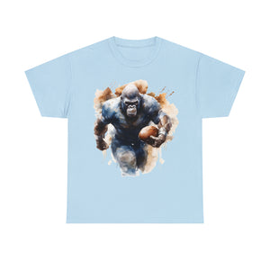 funny Football gorilla t shirt gift Unisex Heavy Cotton Tee