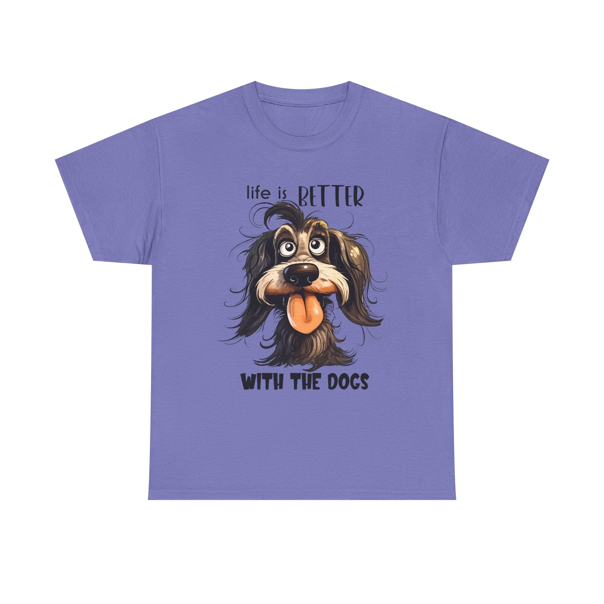 Life is Better with the Dogs Unisex Tee, Funny Dog Lover T-Shirt, Pet Gift, Dog Mom Shirt, Animal Lover Apparel