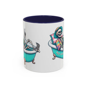 Rest in Peace Skeleton Coffee Mug - Fun Halloween Gift, Unique Home Decor, Hilarious Office Cup, Quirky Birthday Present, Spooky
