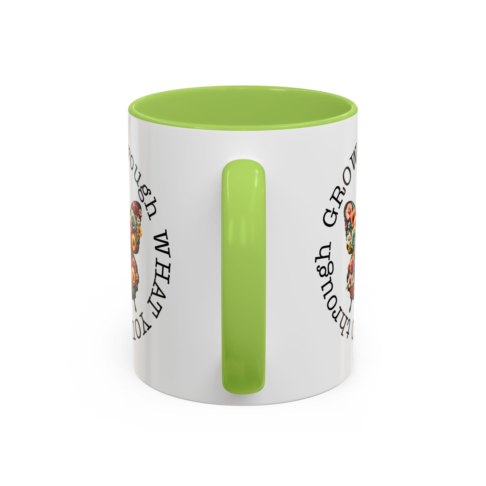 Inspirational Butterfly Coffee Mug  Grow Through What You Go Through positive vibe
