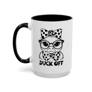 Duck off  Coffee Mug - Fun Gift for Bird Lovers, Birthday, Office Décor, Humorous Kitchenware, Unique Drinkware