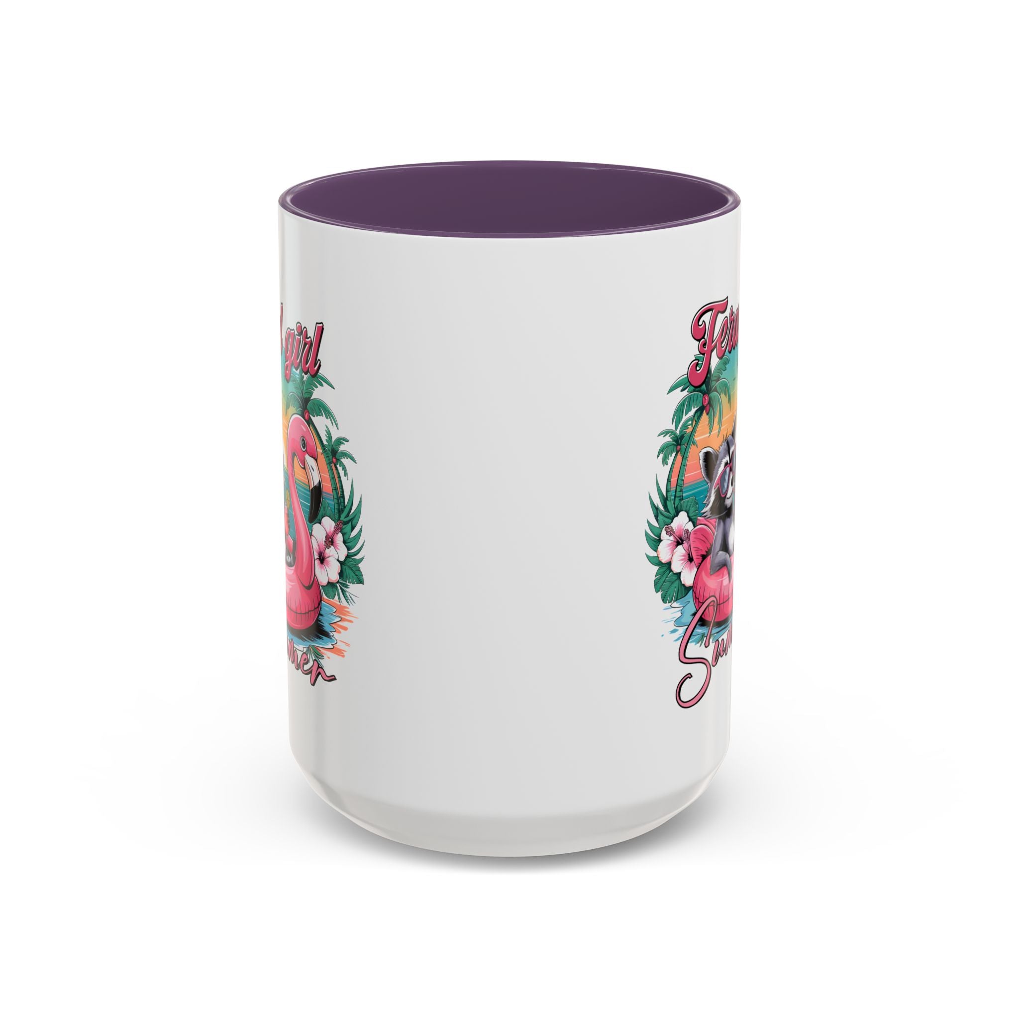 Feral Girl Summer Coffee Mug - Accent Design for Animal Lovers