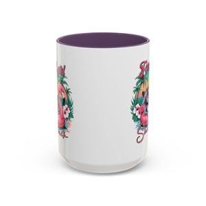 Feral Girl Summer Coffee Mug - Accent Design for Animal Lovers