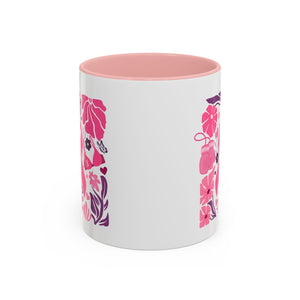 Pink Floral Awareness Coffee Mug, Breast Cancer Awareness Mug, Gift for Her, Supportive Drinkware, Motivational Mug