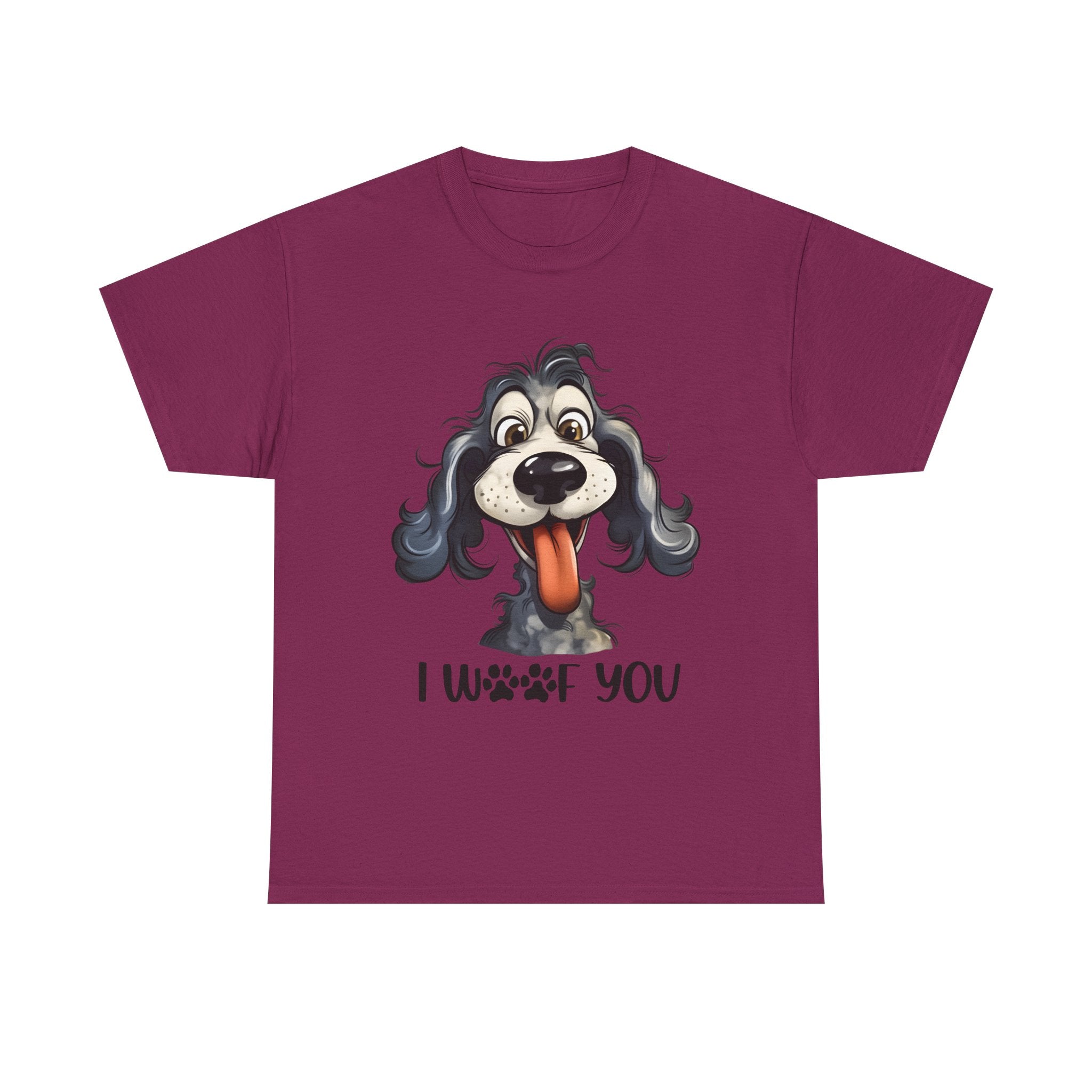 Cute Dog Lover Tee | I WOOF You T-Shirt, Pet Lover Gift, Dog Mom Shirt, Casual Wear, Anniversary Gift