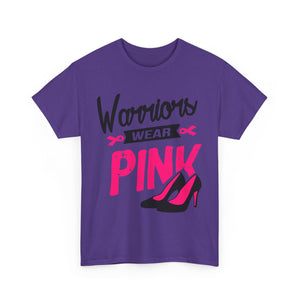Warriors Wear Pink T-Shirt | Support Breast Cancer Awareness, Gift for Survivors, Inspirational Tee, Unisex Cotton Shirt