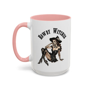 Howdy Witches Coffee Mug - Spooky Halloween Mug, Gift for Witches, Witchy Decor, Gothic Coffee Cup, Skeleton Design