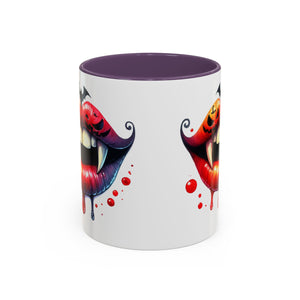Halloween Vampire Coffee Mug, Spooky Drinkware, Goth Kitchen Decor, Pumpkin Mug, Horror Lover Gift