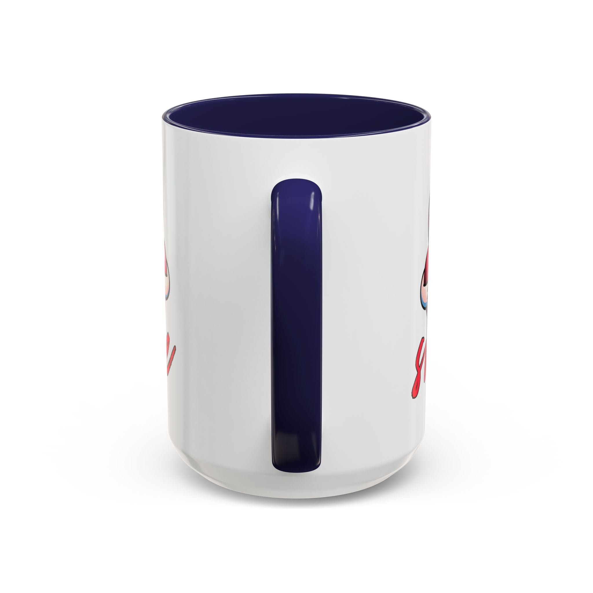 Smiling Heart Accent Coffee Mug - 11oz & 15oz | Cute Gift for Friends & Family