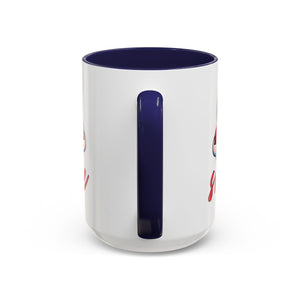 Smiling Heart Accent Coffee Mug - 11oz & 15oz | Cute Gift for Friends & Family