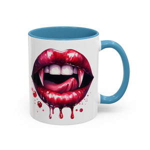 Gothic Vampire Teeth Coffee Mug – Perfect for Halloween, Spooky Occasions, Gift for Horror Lovers, Unique Accent Cup
