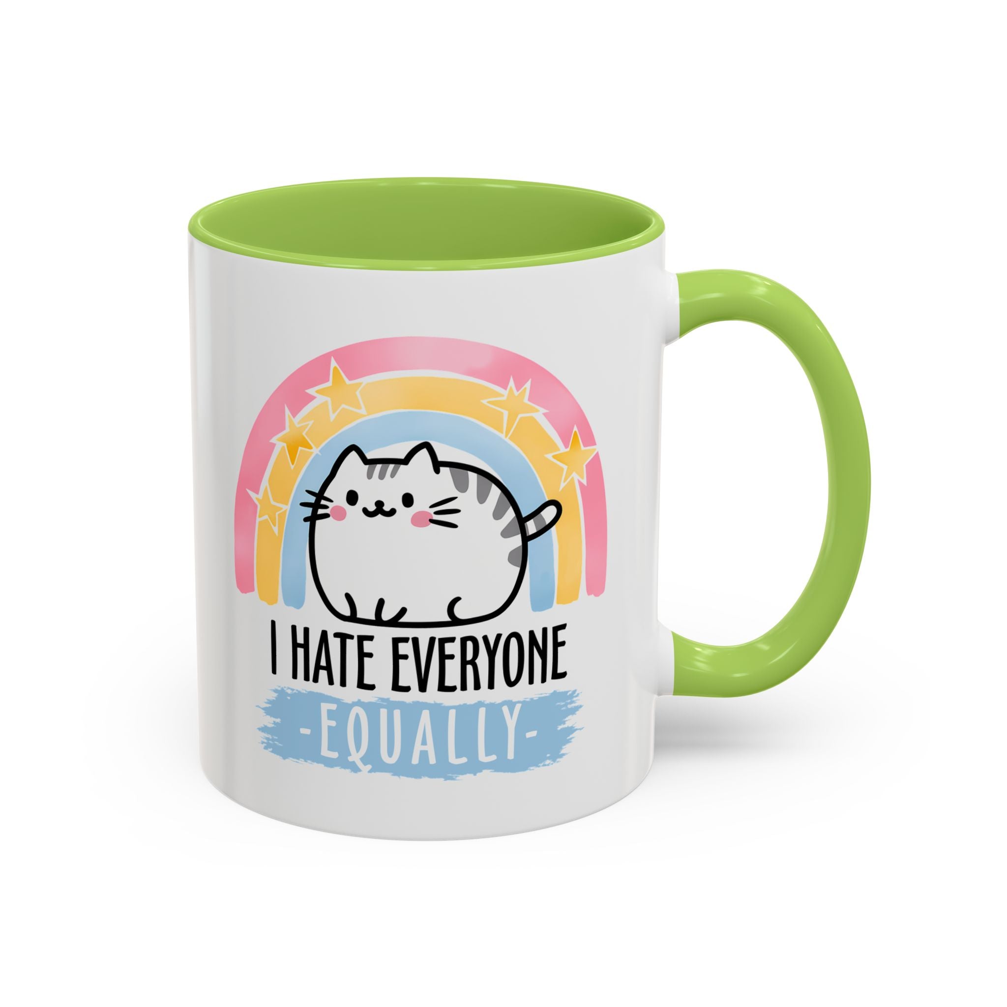 Funny Cat Coffee Mug – I Hate Everyone Equally