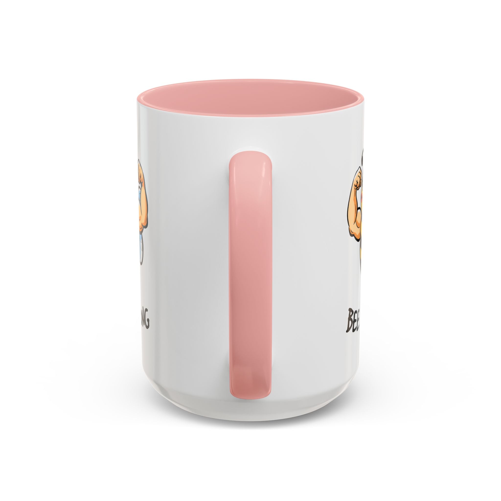 Bee Strong Accent Coffee Mug - Motivational Mug for Strength and mental health