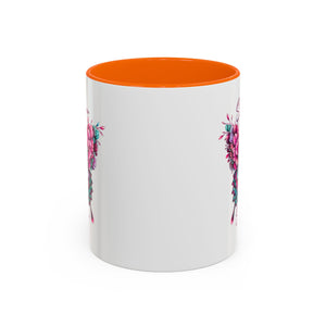 Stronger Than The Storm Accent Coffee Mug - Inspirational Butterfly Design