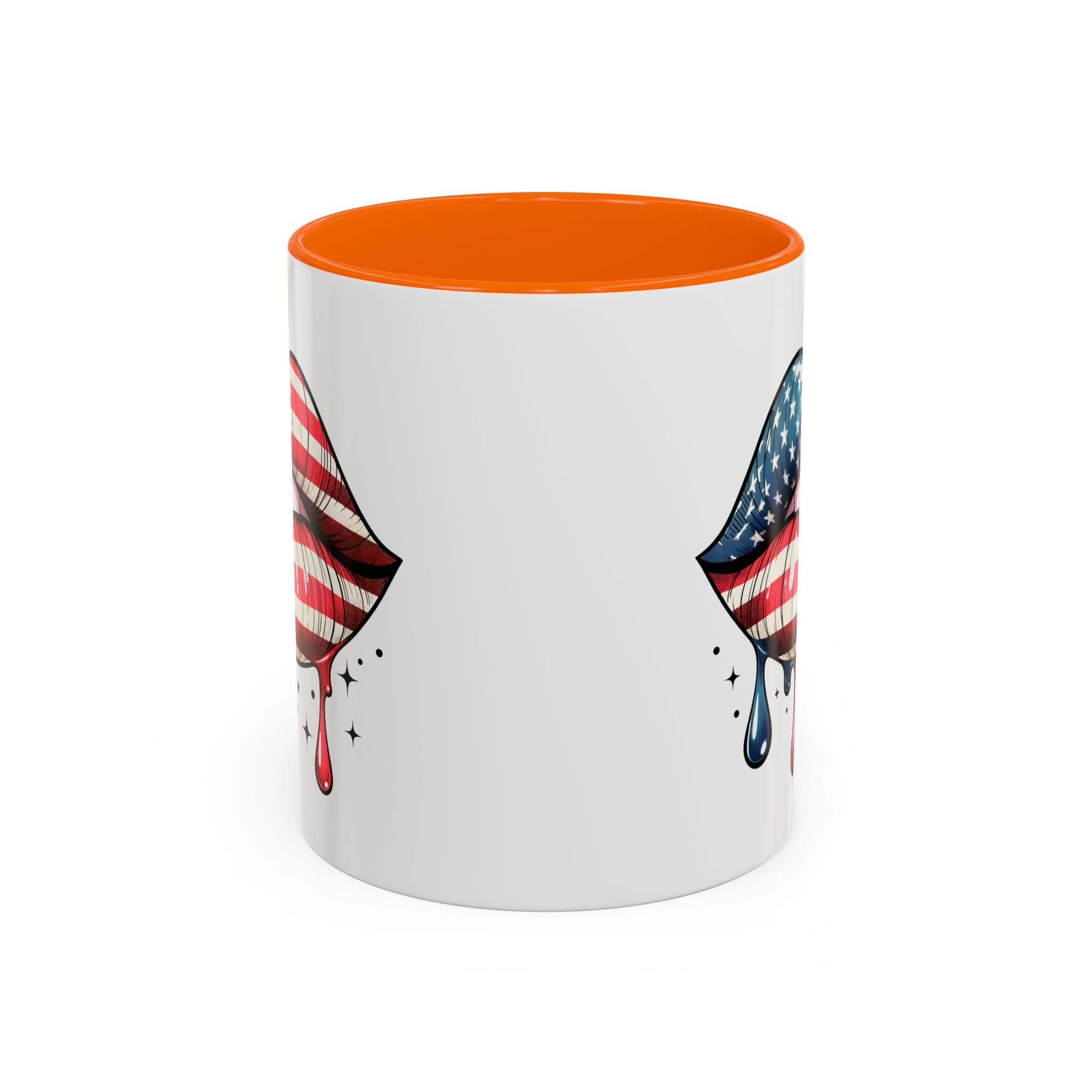 Patriotic Lip Print Coffee Mug – 11oz & 15oz