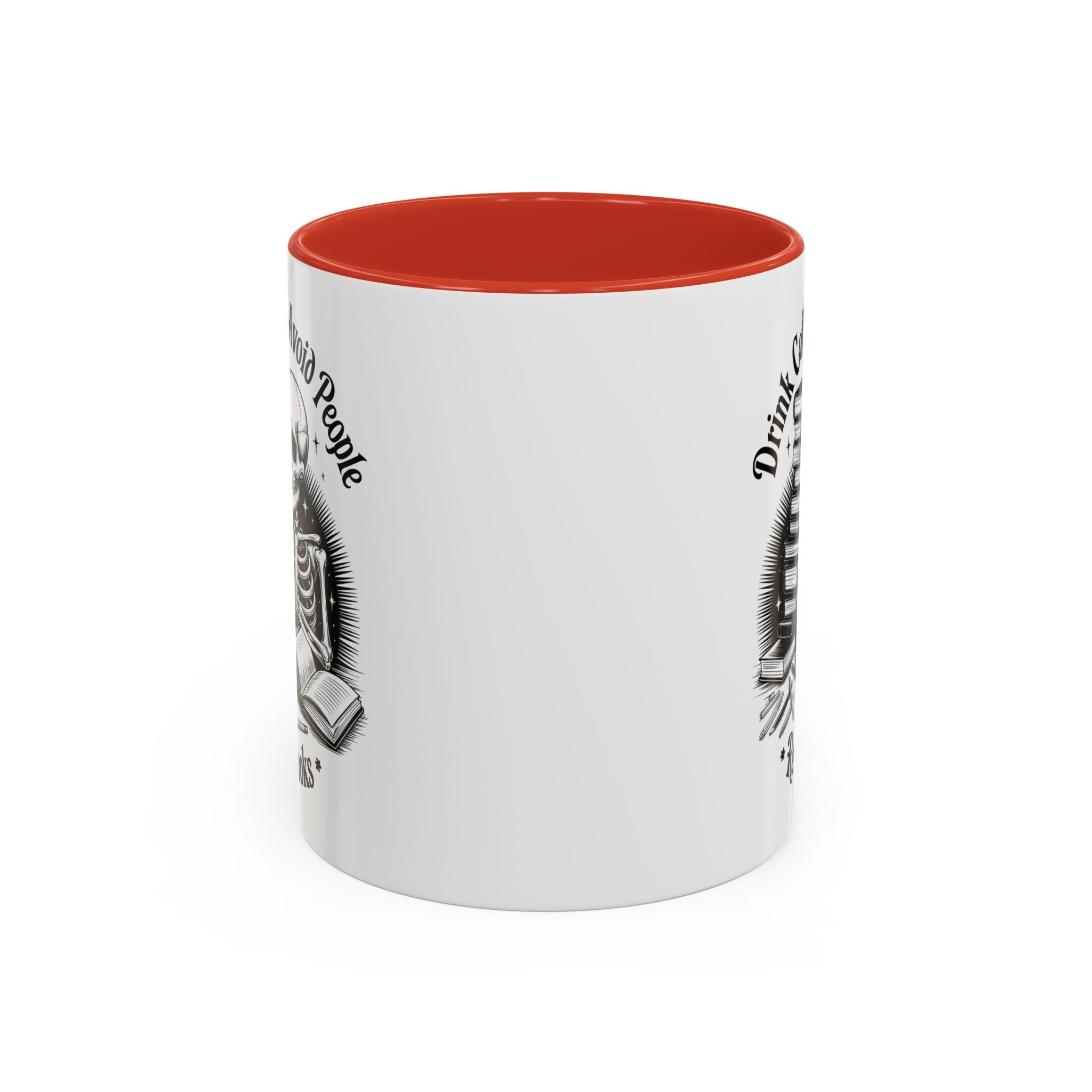 Skeleton Coffee Mug - Drink Coffee, Avoid People funny adult humor