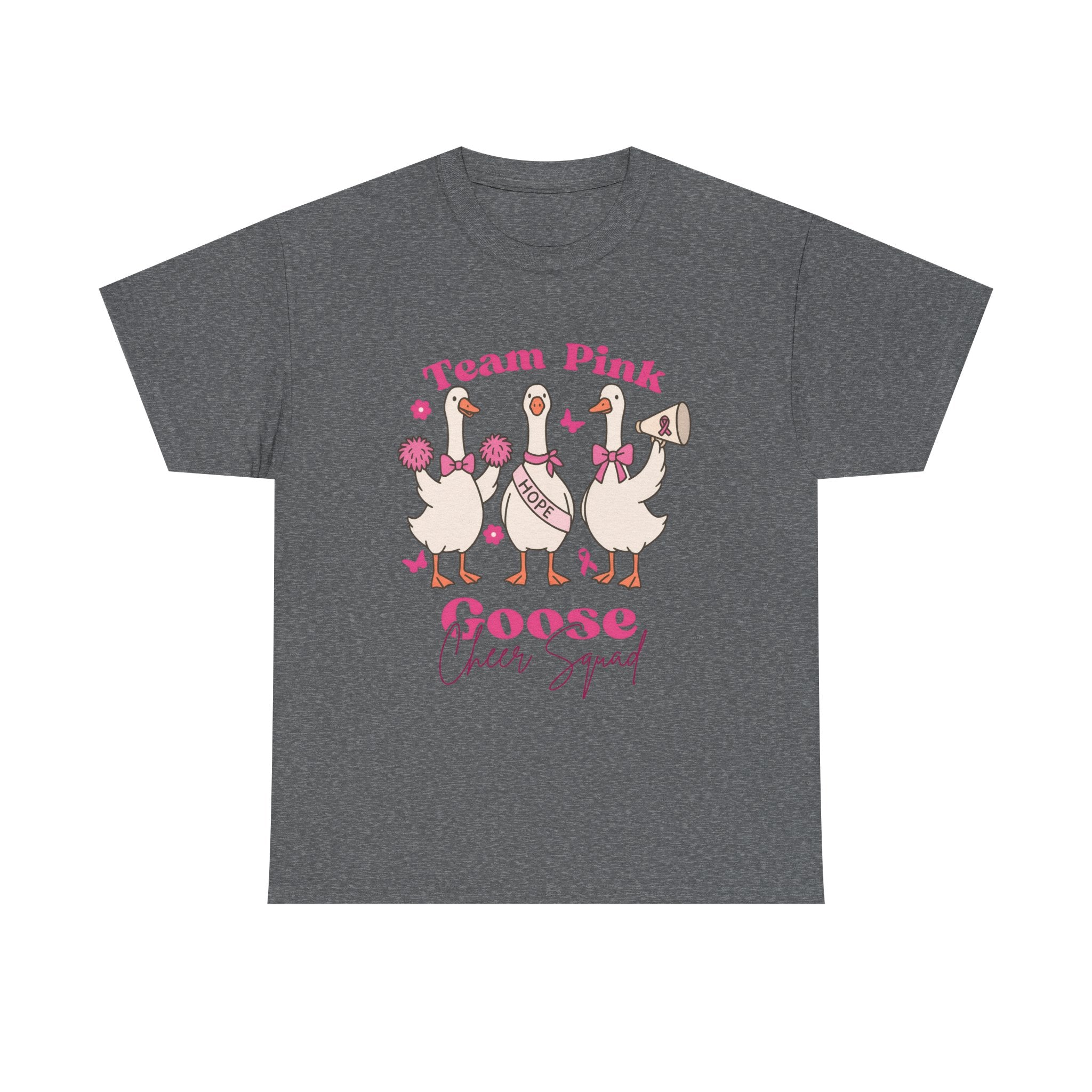 cancer awareness Cheer Squad Goose Tee - Perfect for Cheerleaders, Team Spirit, Bird Lovers, Fun Gifts, Casual Wear