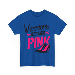 Warriors Wear Pink T-Shirt | Support Breast Cancer Awareness, Gift for Survivors, Inspirational Tee, Unisex Cotton Shirt