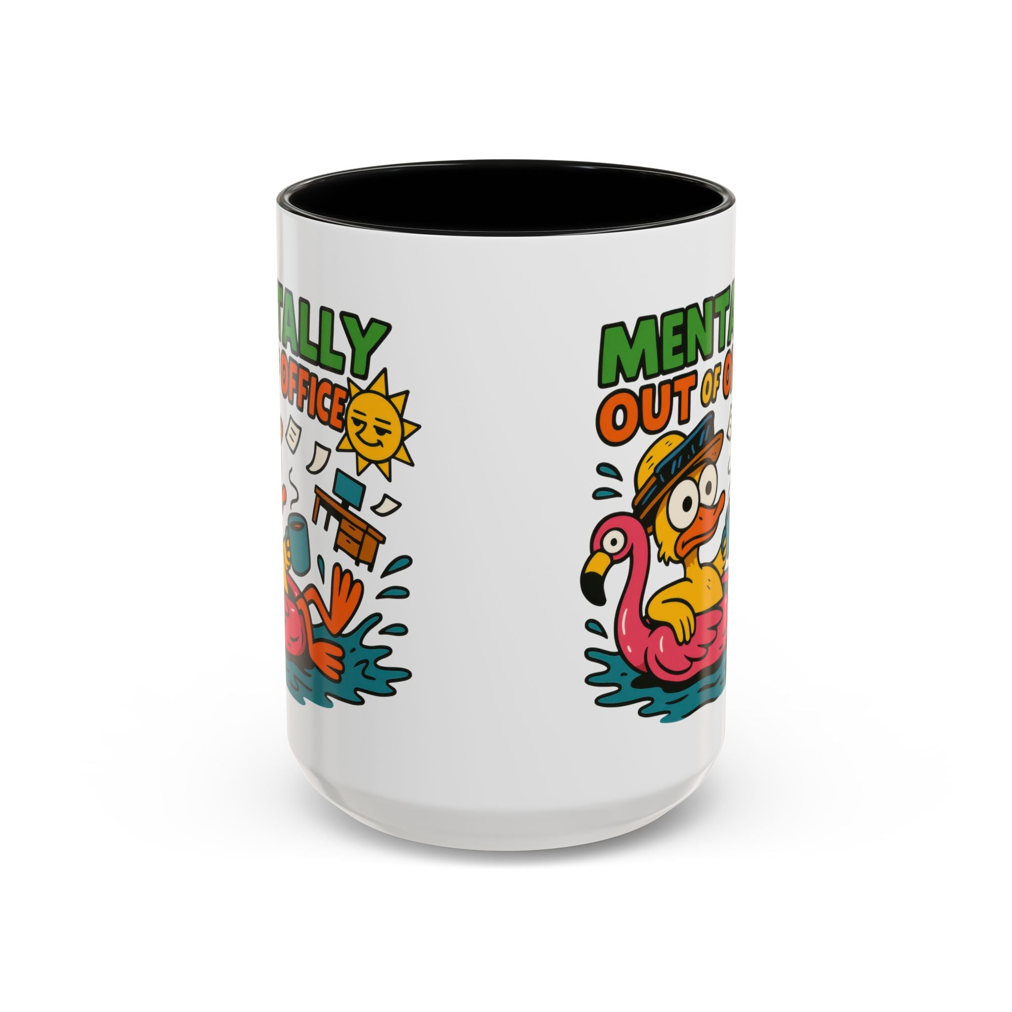 Fun Summer Coffee Mug, Quirky Gift for Beach Lovers, Office Humor Mug, Relaxation, Vacation, Cute Animal Design