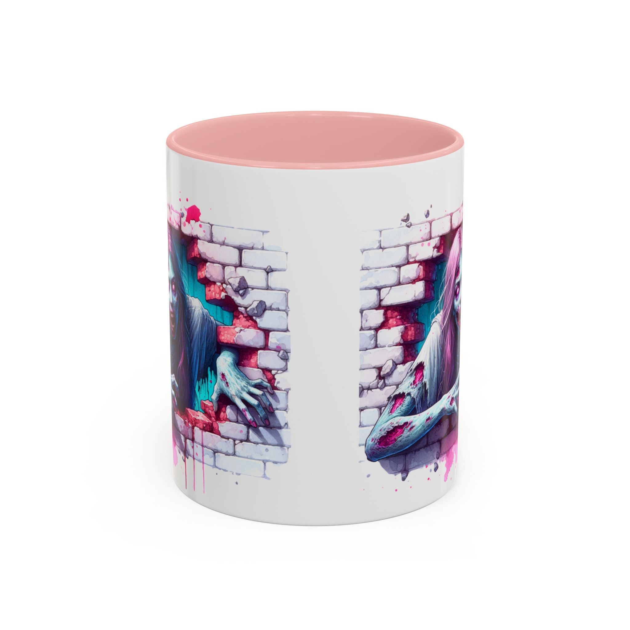 Spooky Zombie Accent Coffee Mug | Halloween Gift, Horror Decor, Unique Coffee Cup, Gothic Style, Zombie Art