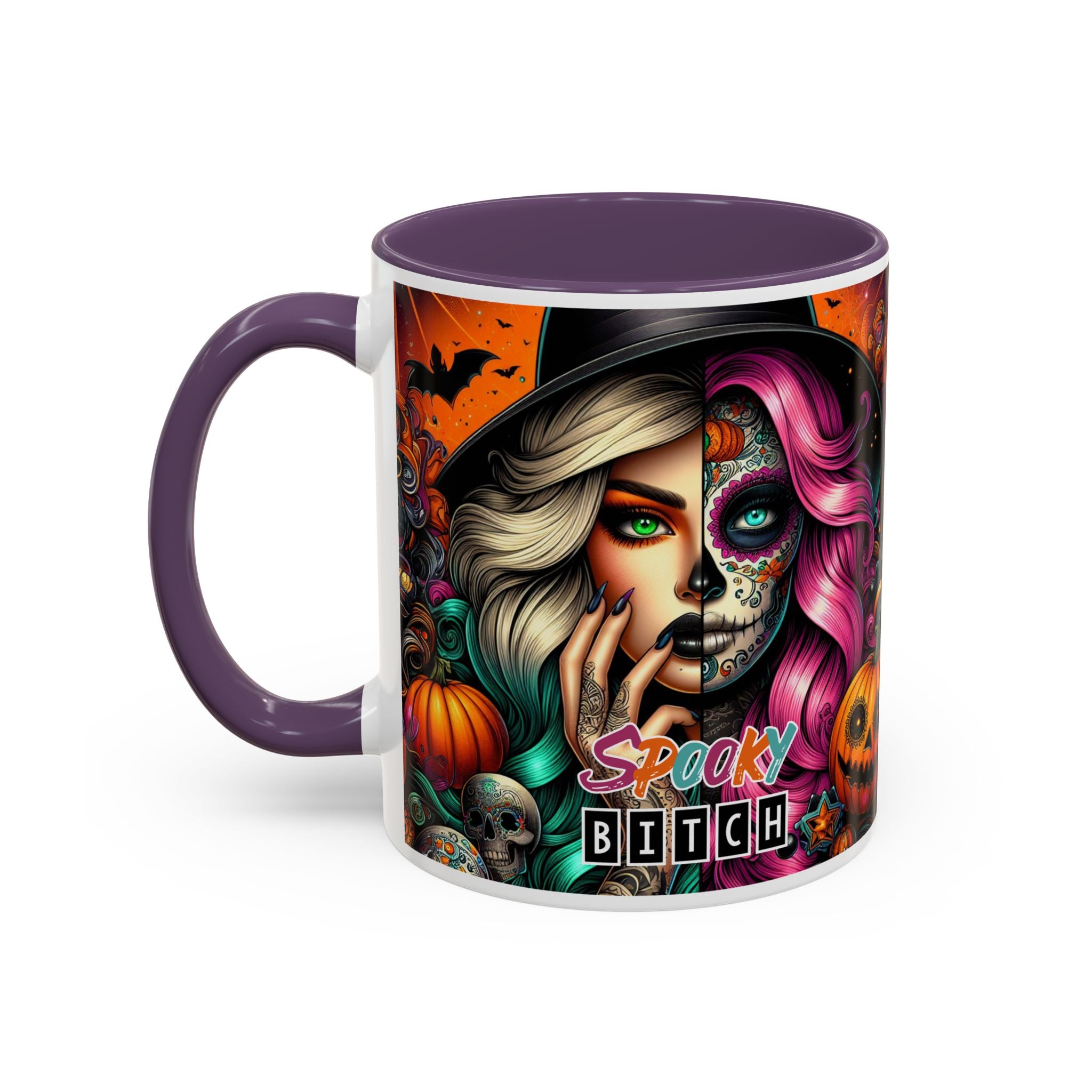 Spooky Bitch Halloween Coffee Mug - 11oz & 15oz | Witchy Vibes for Gifting, Halloween Decor, Fun Coffee Lover Gift, Spooky Season Must-Have