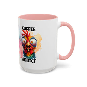 Coffee Addict Mug, Funny Coffee Lover Gift, Unique Kitchen Decor, Quirky Morning Brew Cup, Perfect for Birthdays & Holidays
