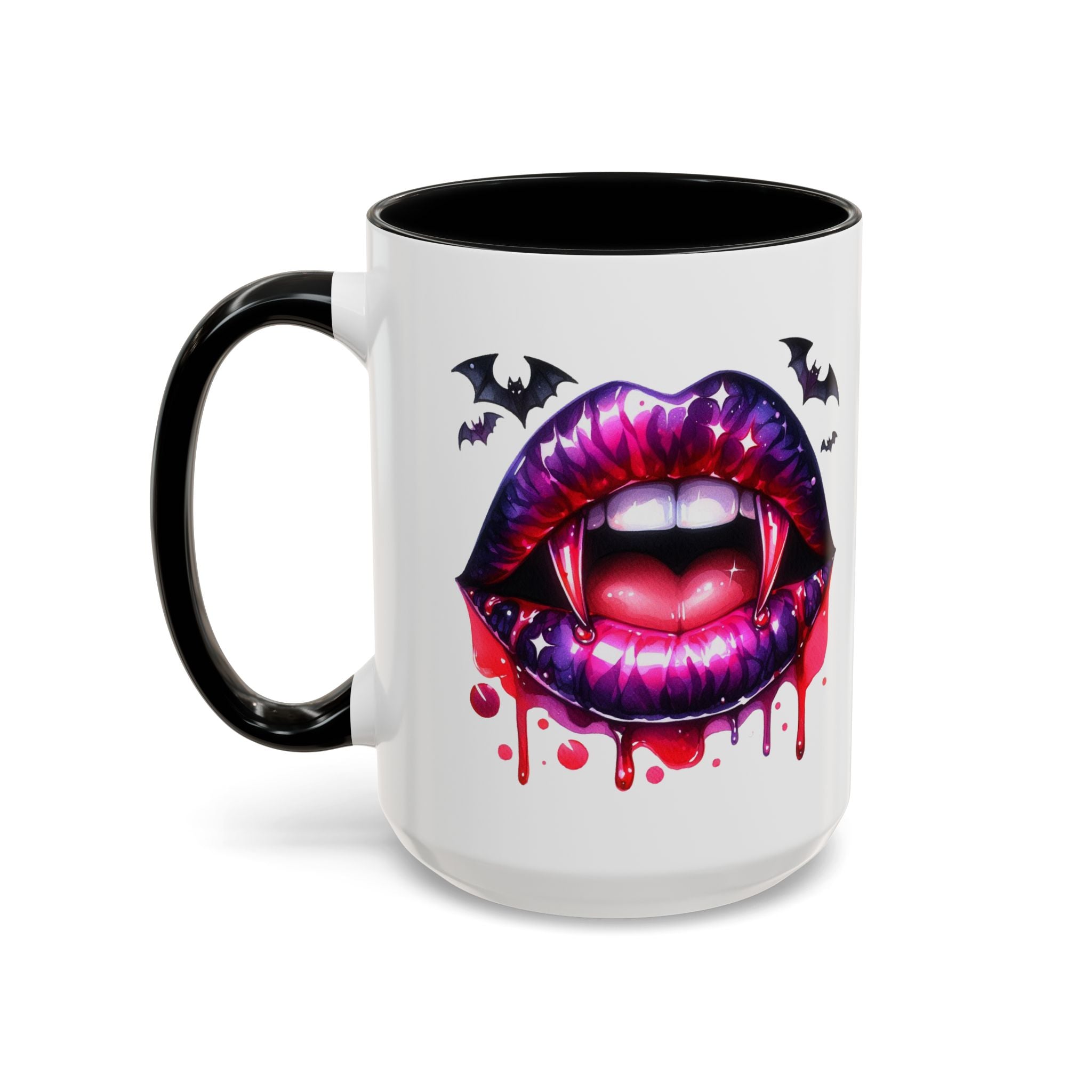 Gothic Vampire Coffee Mug, Halloween Mug, Dark Aesthetic, bats, Spooky Home Decor, Unique Coffee Cup