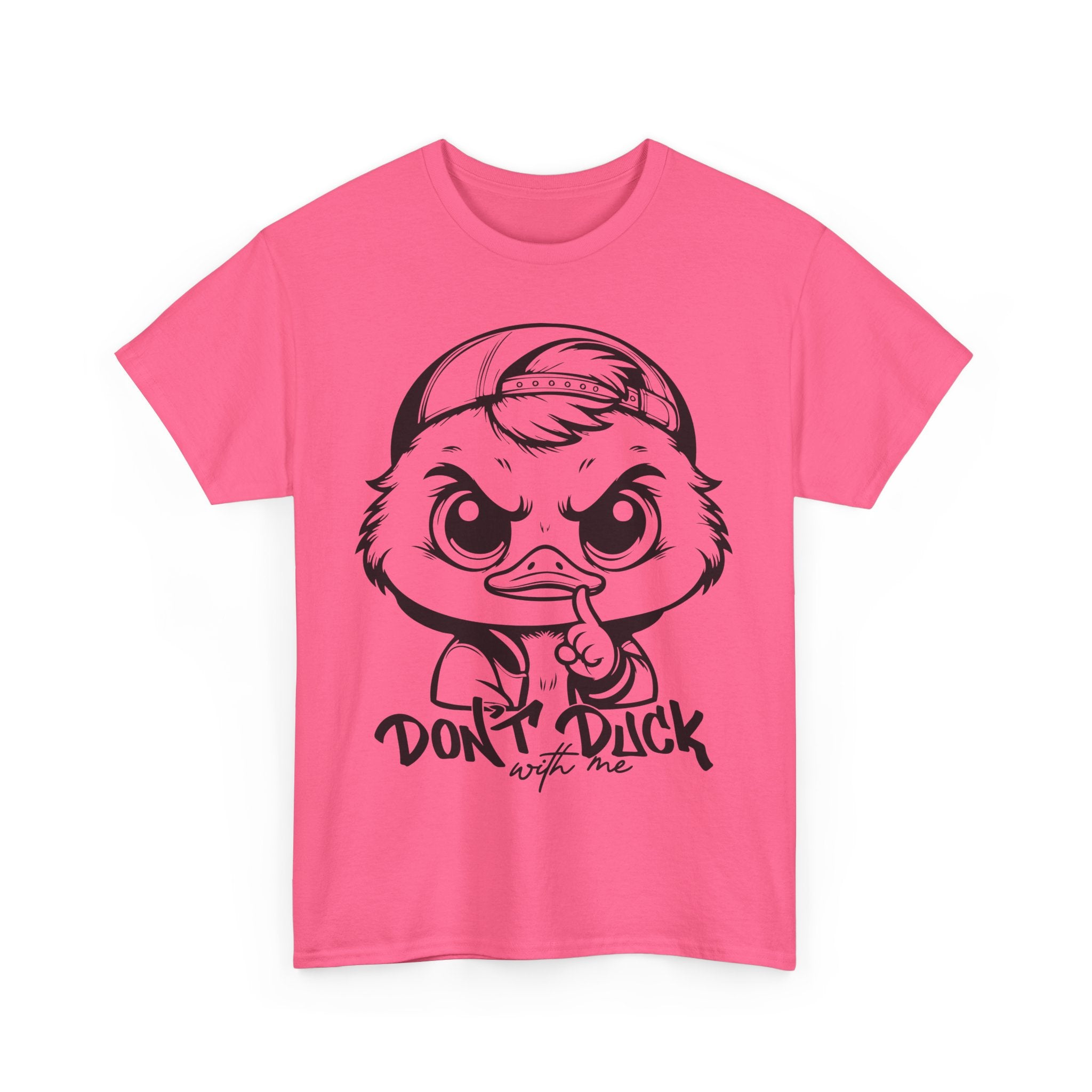 Don't Duck With Me Unisex Heavy Cotton Tee - Fun Cartoon Design Perfect for Casual Days