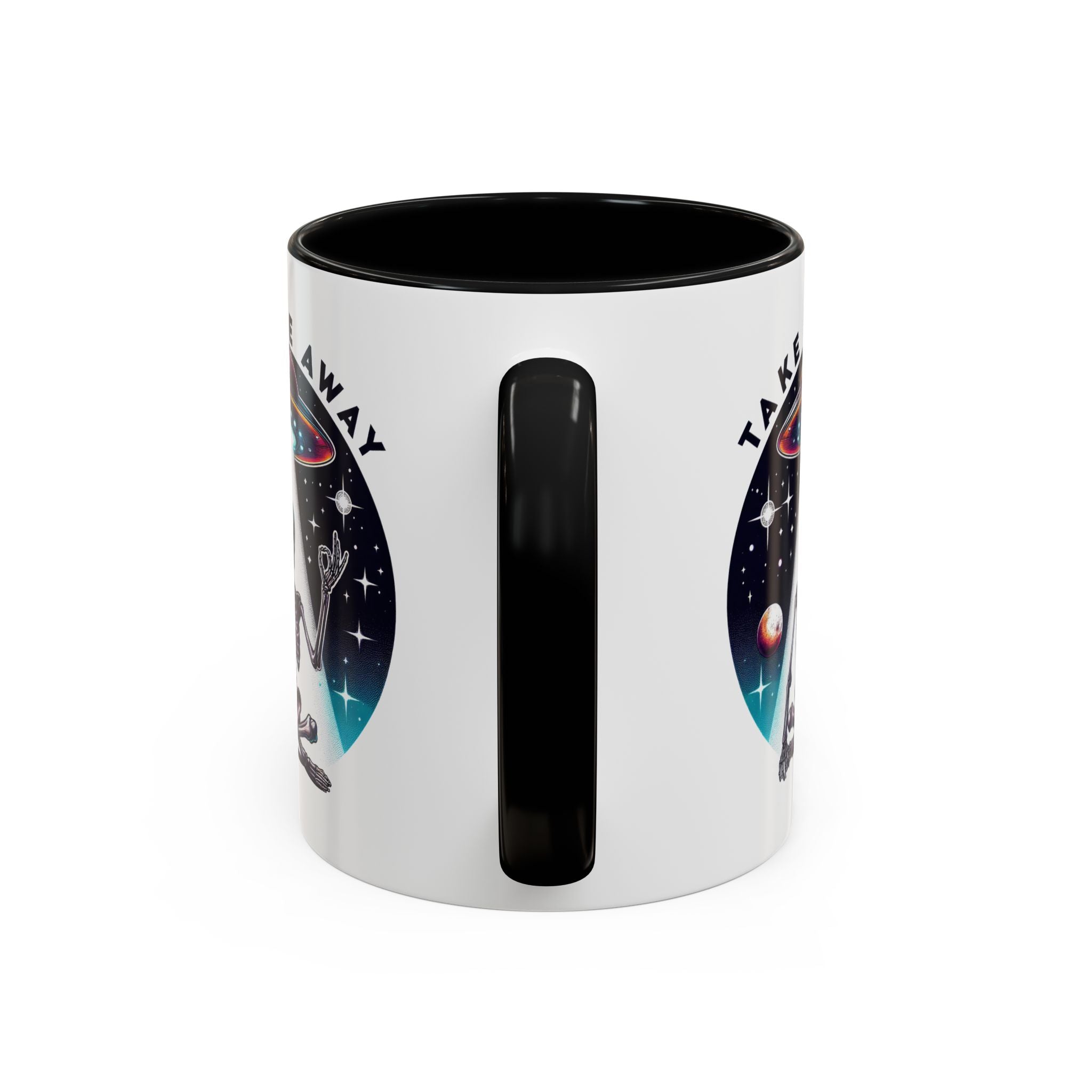 Galactic Skeleton Coffee Mug, Take Me Away Mug, Space-Themed Mug, Unique Gift for alien Lovers, Sci-Fi Cafe Mug