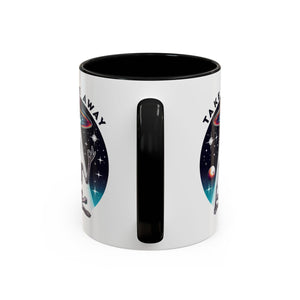 Galactic Skeleton Coffee Mug, Take Me Away Mug, Space-Themed Mug, Unique Gift for alien Lovers, Sci-Fi Cafe Mug