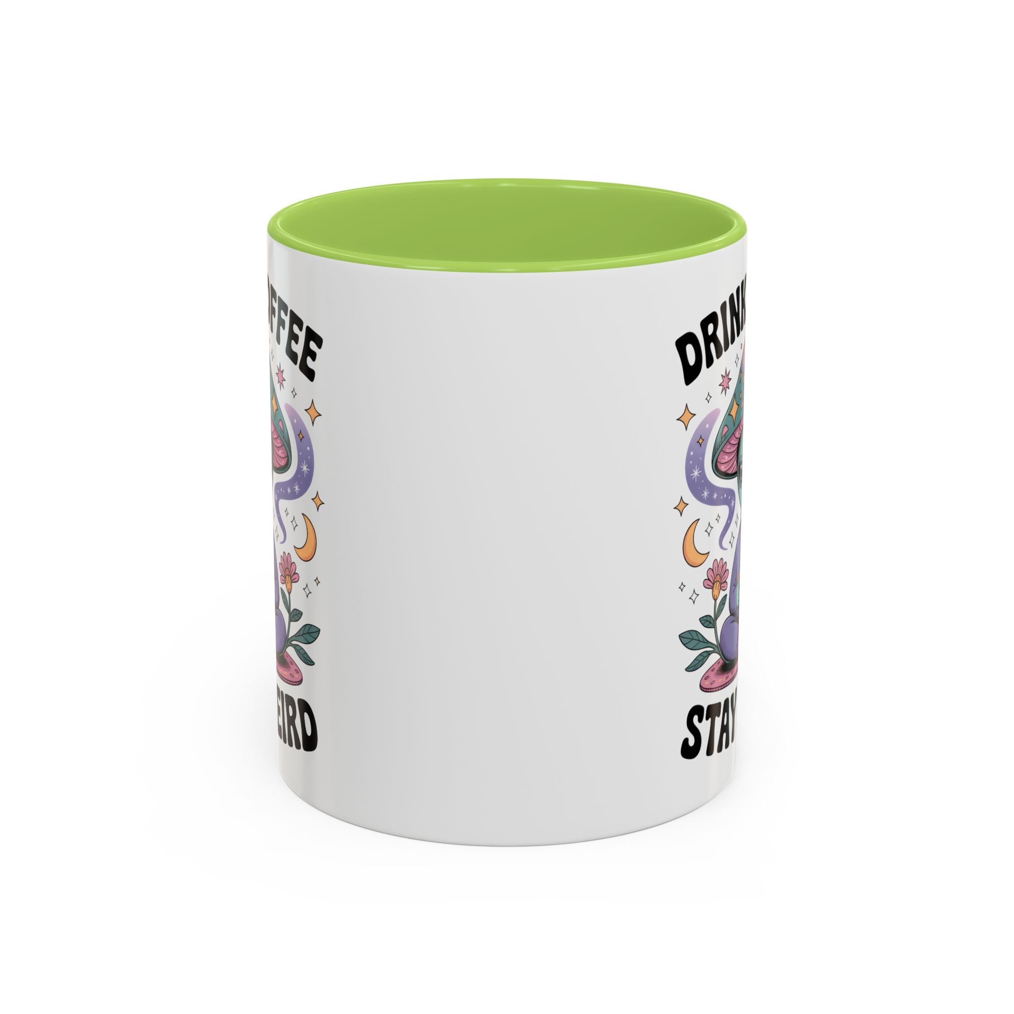 Alien Coffee Mug - "Drink Coffee Stay Weird" funny fantasy humor