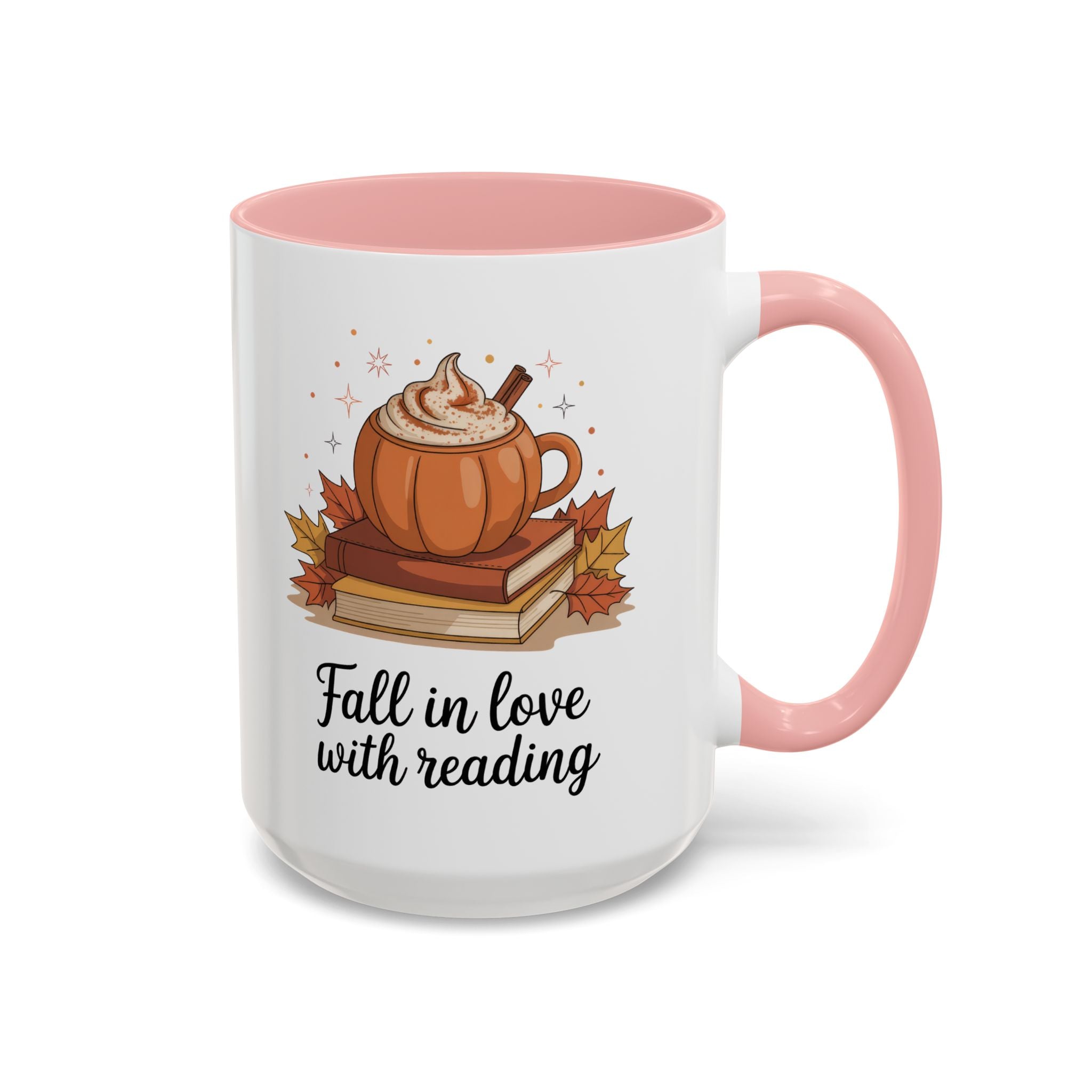 Fall-Themed Coffee Mug for Book Lovers
