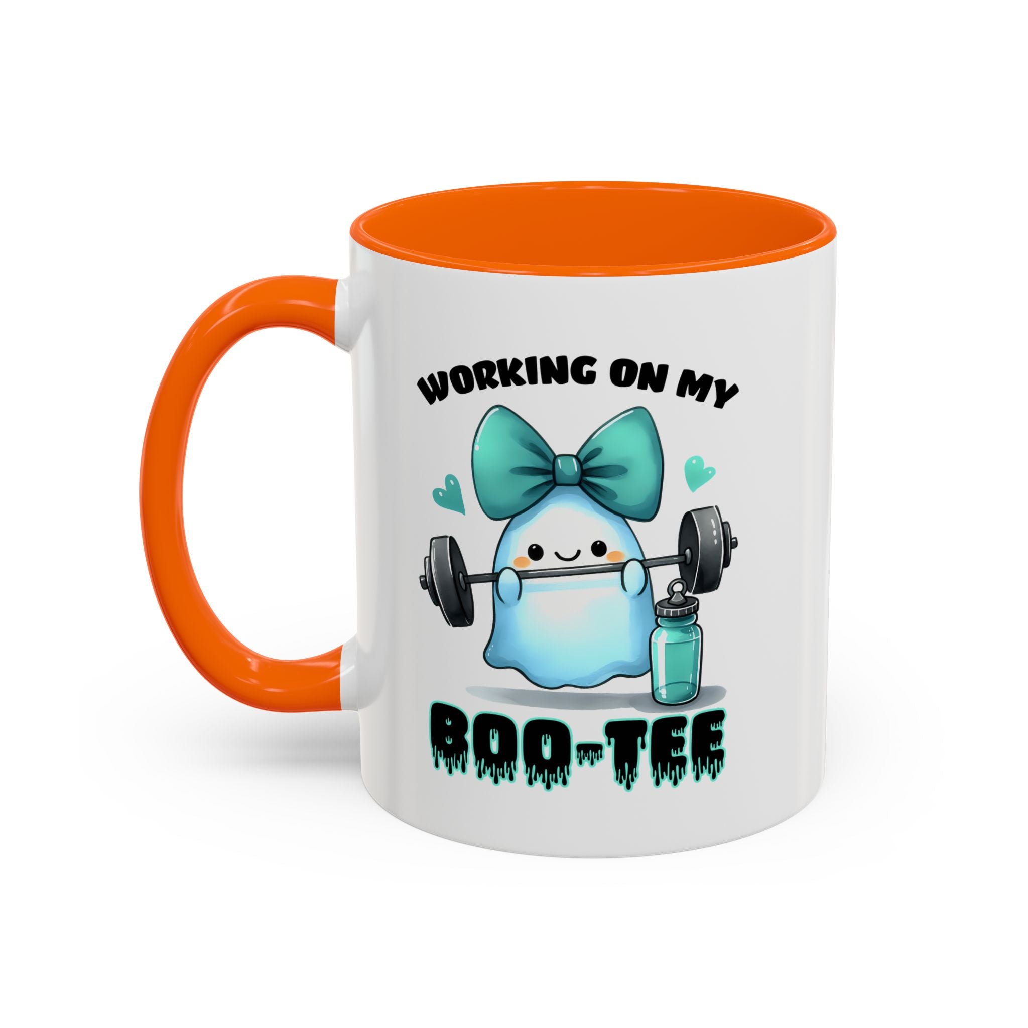 Fitness Motivation Coffee Mug, Workout Gift, Gym Decor, Boo-Tee Lover's Cup, Cute Ghost Mug