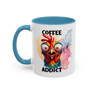 Coffee Addict Mug, Funny Coffee Lover Gift, Unique Kitchen Decor, Quirky Morning Brew Cup, Perfect for Birthdays & Holidays