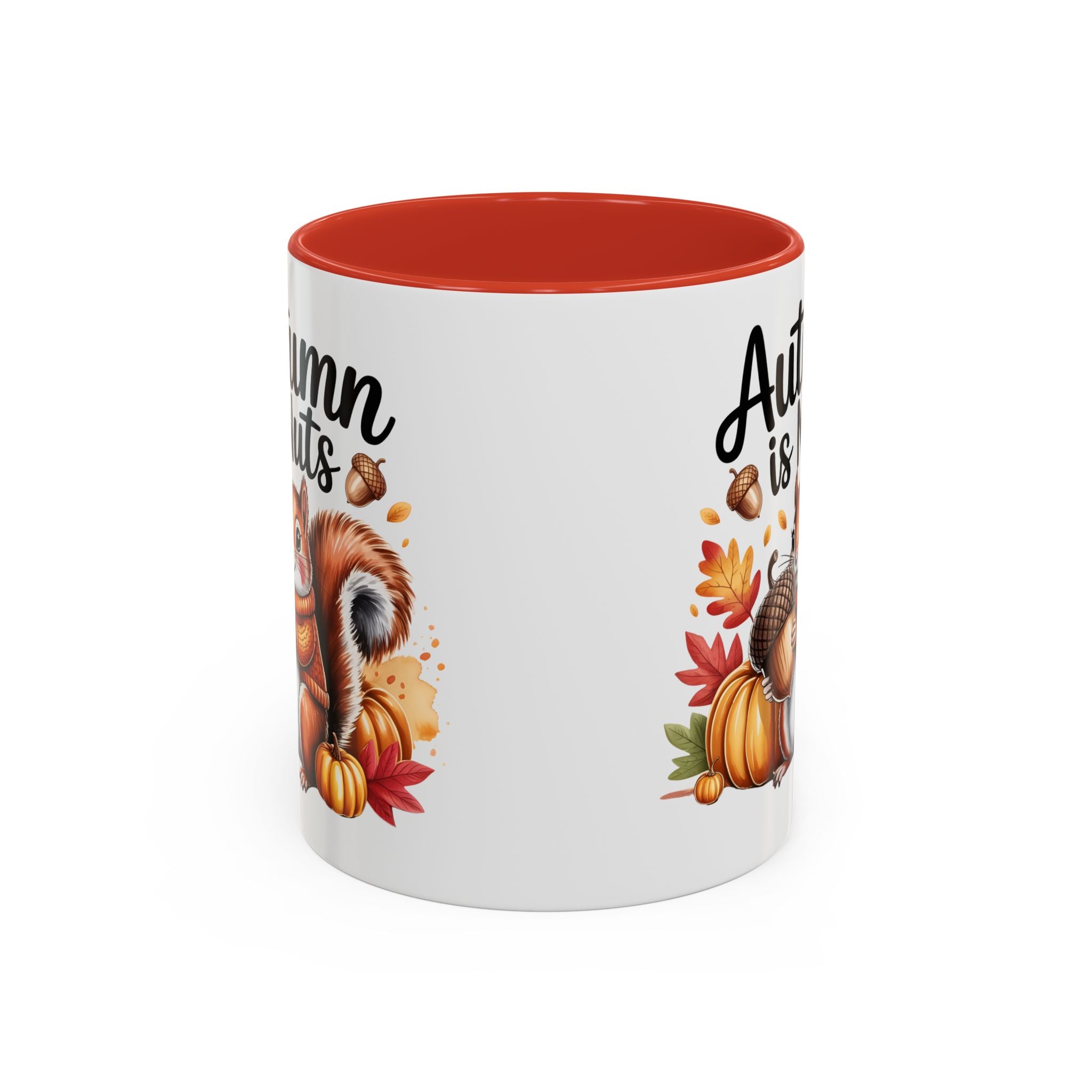 Autumn is nuts  Accent Coffee Mug - Perfect for Fall Celebrations nature and animal lovers