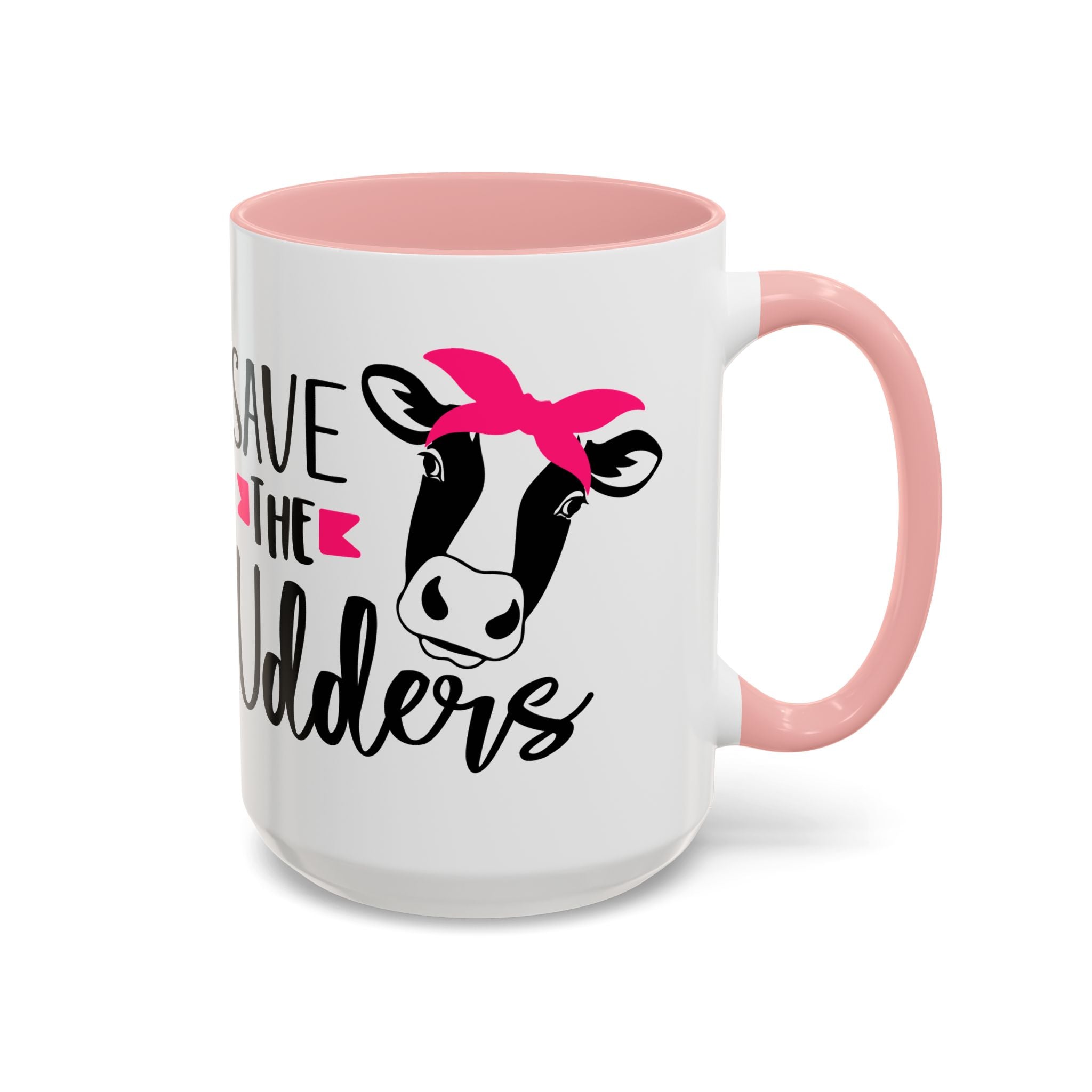 cancer awareness Cute Cow Mug - Save the Utters Coffee Cup, Gift for Animal Lovers,  Mug, Unique Birthday Gift