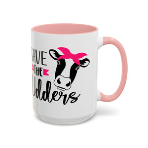 cancer awareness Cute Cow Mug - Save the Utters Coffee Cup, Gift for Animal Lovers,  Mug, Unique Birthday Gift