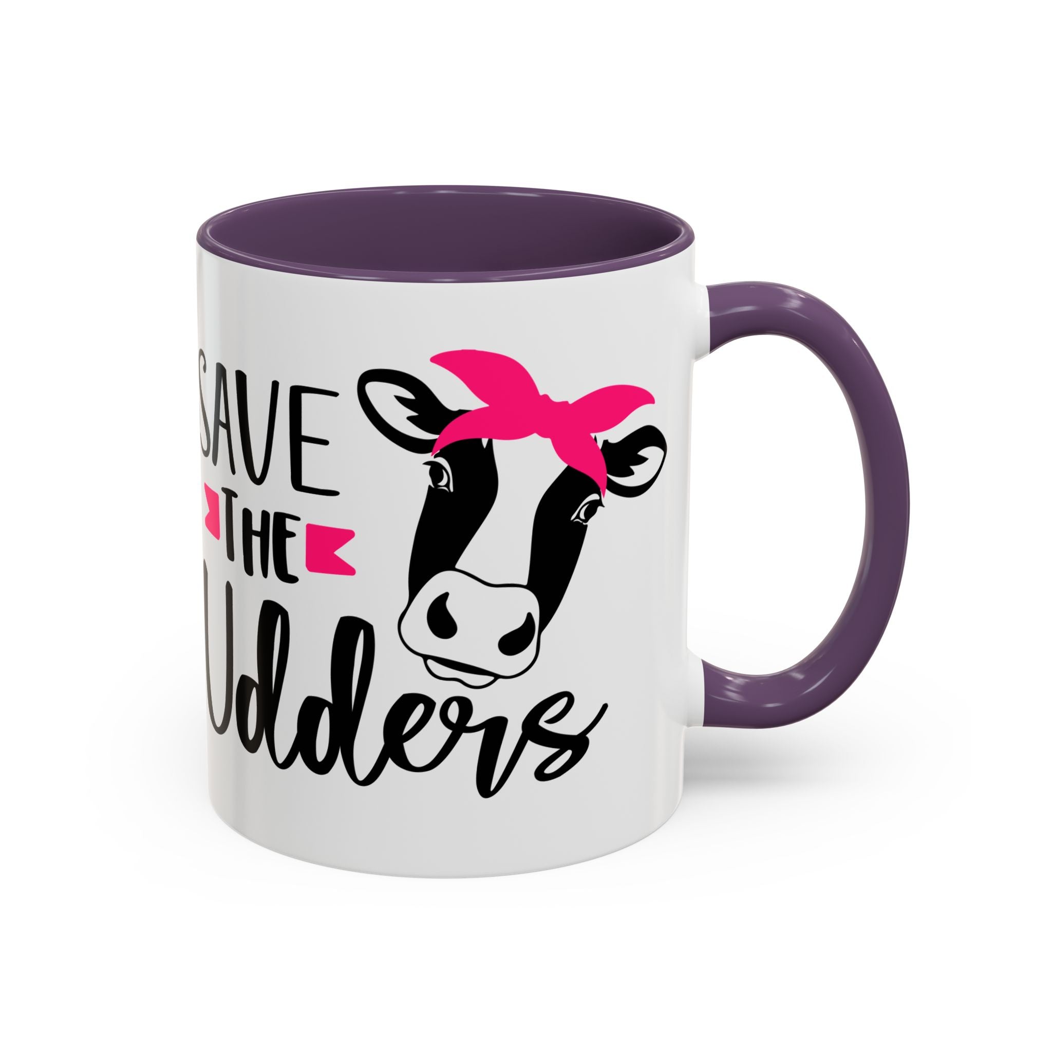 cancer awareness Cute Cow Mug - Save the Utters Coffee Cup, Gift for Animal Lovers,  Mug, Unique Birthday Gift