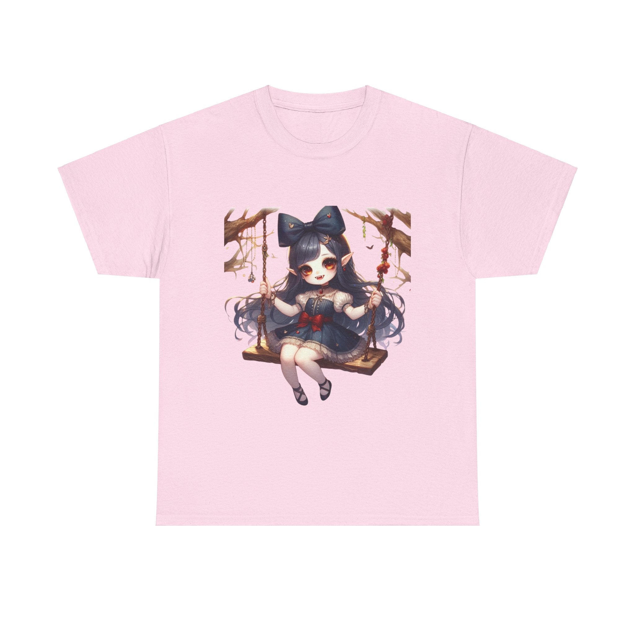 vampire girl on a swing horror Unisex Heavy Cotton Tee men women halloween #23