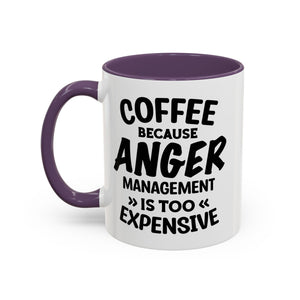 Funny Anger Management Coffee Mug, Gift for Coffee Lovers, Stress Relief, Black Accent, Humorous Cup for Friends, Office Humor, Funny Gifts