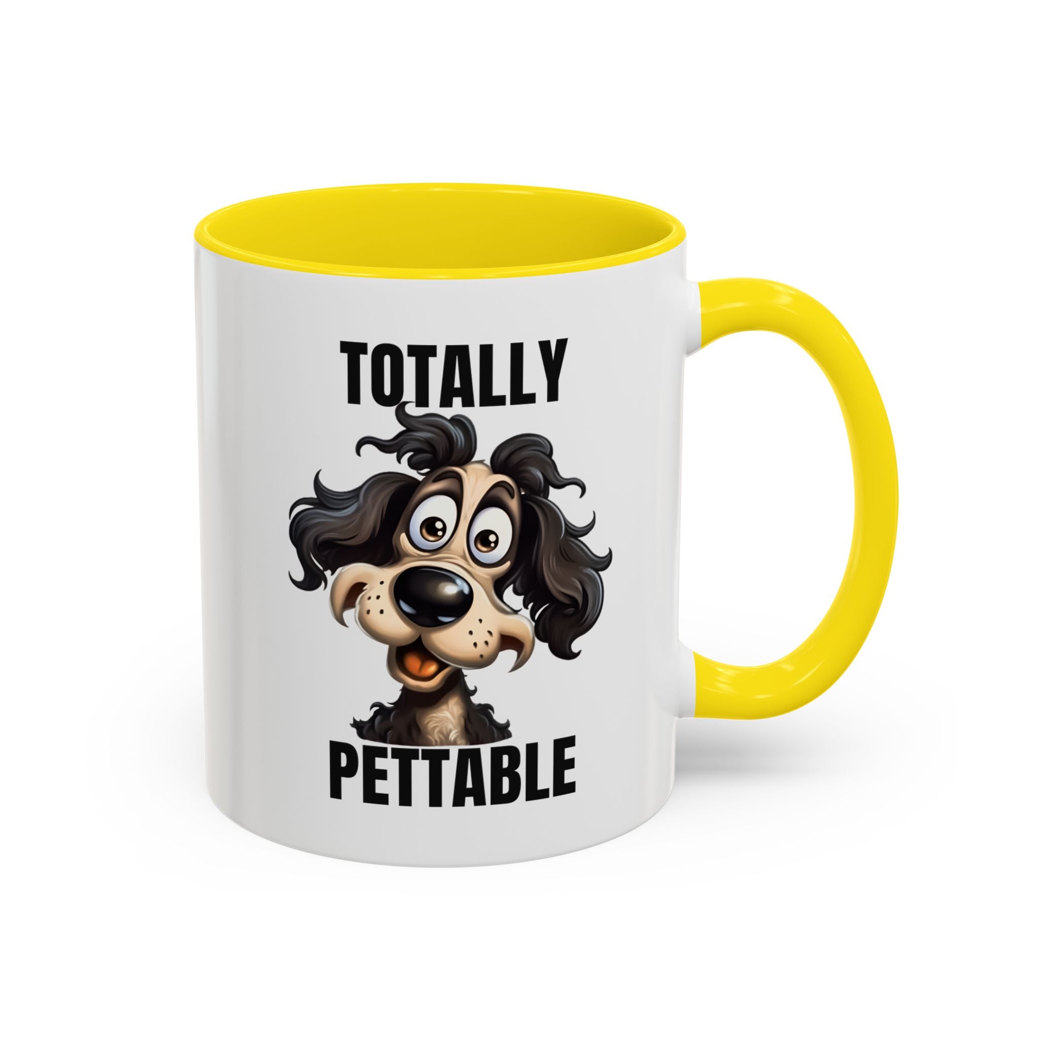 Totally Pettable Coffee Mug, Dog Lover Gift, Animal Print Mug, Funny Pet Mug, Customizable Coffee Cup, Gift for Pet Owners