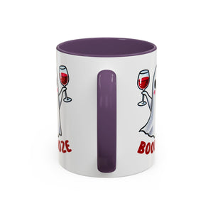 Boozy Ghost Accent Coffee Mug | Funny Halloween Tea Cup, Spooky Gift, Halloween Decor, Ghost Mug for Parties, Unique Drinkware