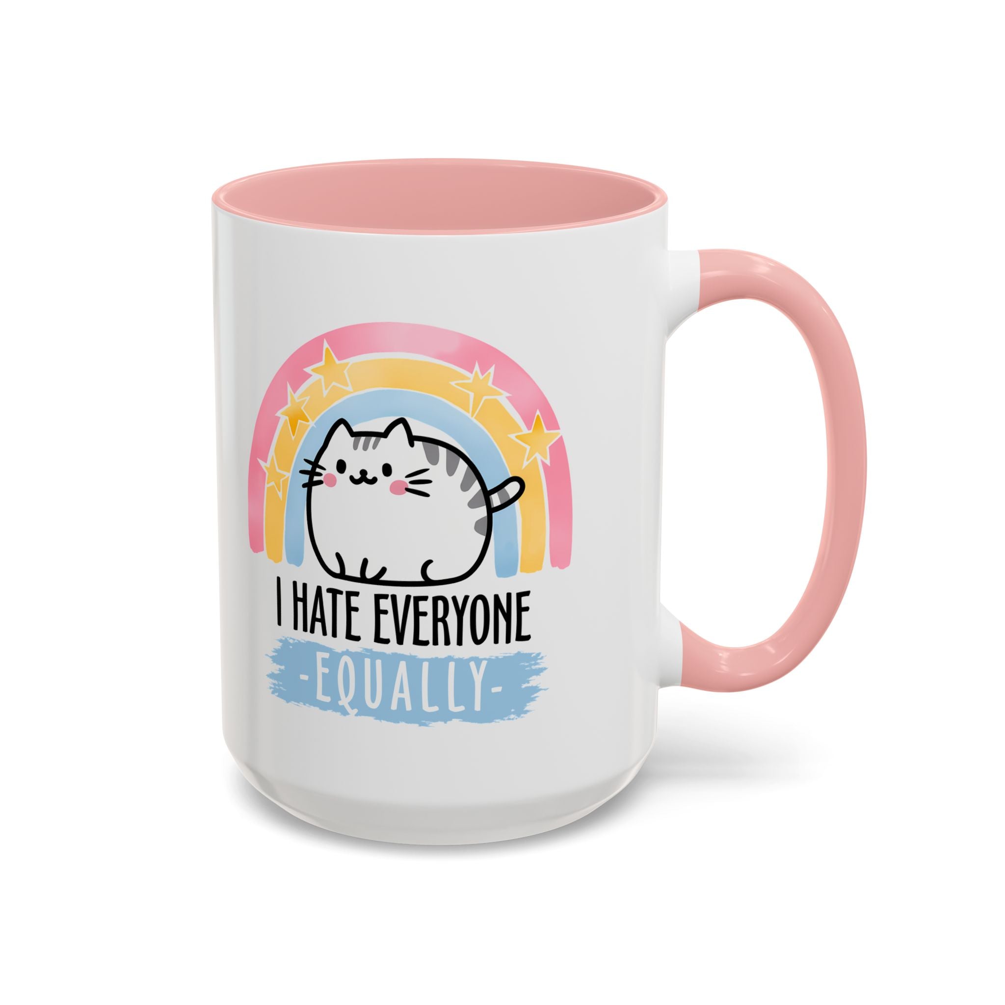 Funny Cat Coffee Mug – I Hate Everyone Equally