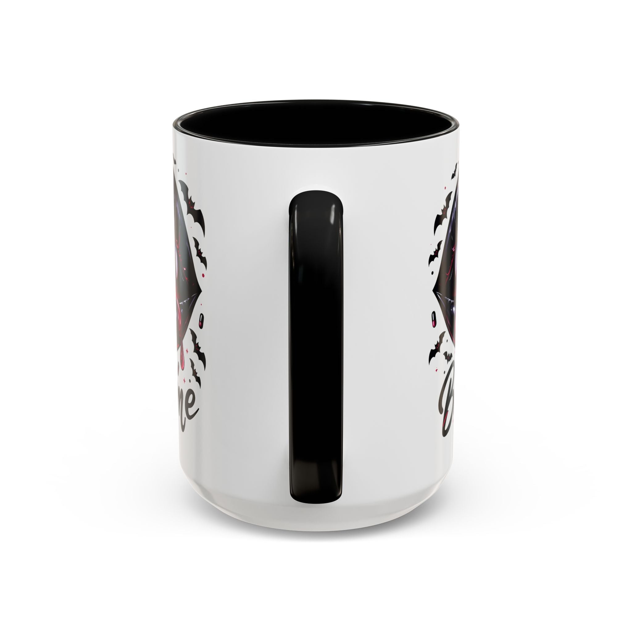 Vampire Themed Coffee Mug - "Bite Me"  halloween bats horror art cup