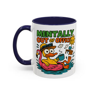 Fun Summer Coffee Mug, Quirky Gift for Beach Lovers, Office Humor Mug, Relaxation, Vacation, Cute Animal Design