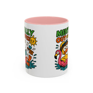 Fun Summer Coffee Mug, Quirky Gift for Beach Lovers, Office Humor Mug, Relaxation, Vacation, Cute Animal Design
