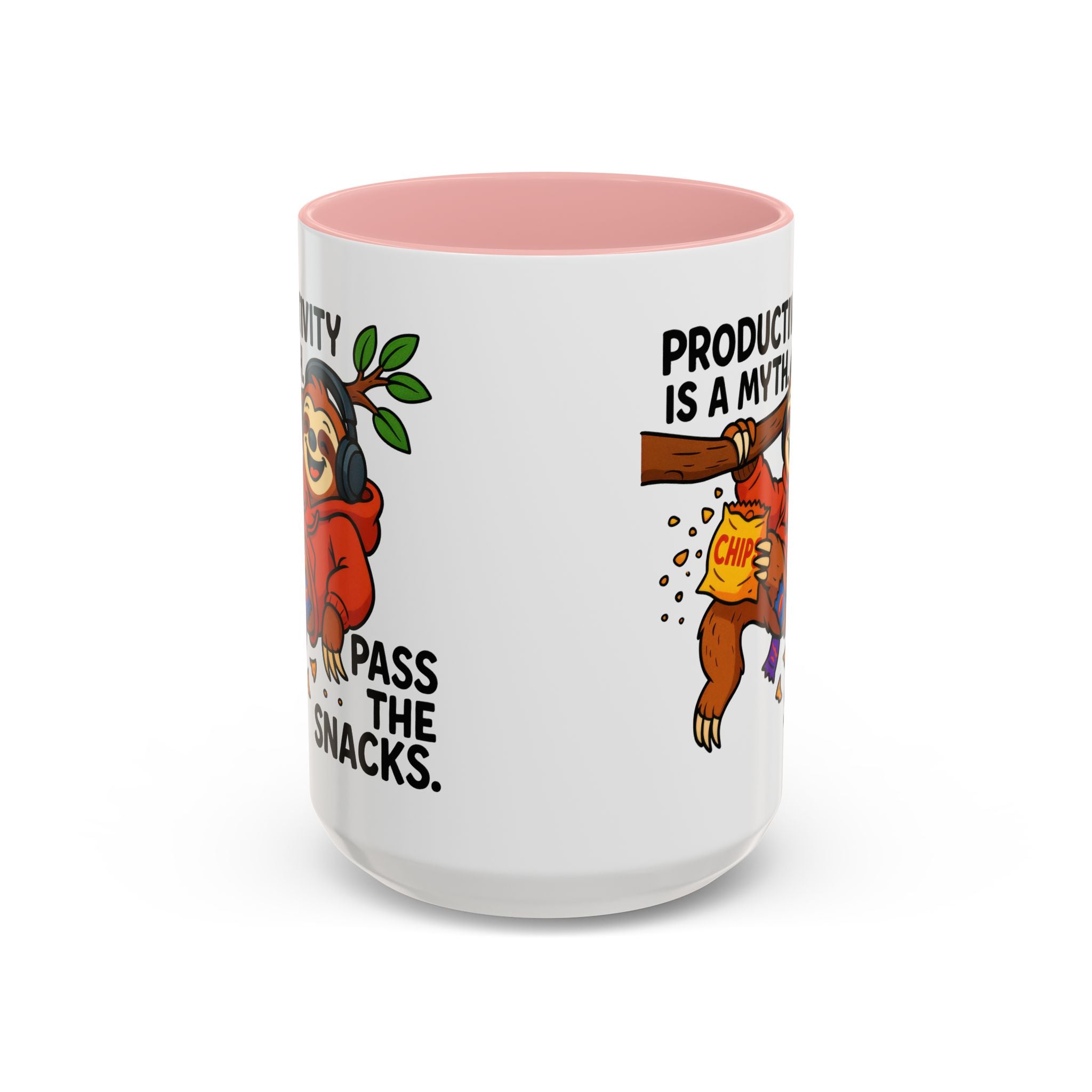 Funny Sloth Coffee Mug, Humor Mug Gift, Productivity Myth Mug, Cute Sloth Cup, Quirky Office Mug