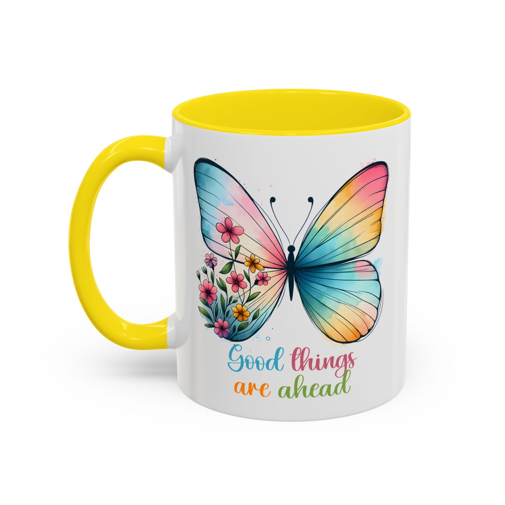 Inspirational Butterfly Coffee Mug positive vibe mental health
